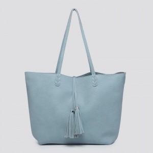 Tassel Tote Bag - Blue